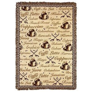 NEW Vintage Woven 3 Layer Throw Coffee Cappuccino Rug Barn by Artist